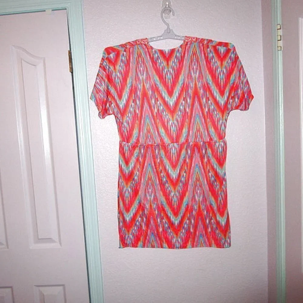 Coco Reef Beach Dress Size S Swim Cover Up Crochet Kimono Caftan Resortwear NEW